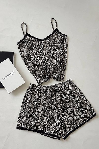 MJAMASS Patterned Combed Cotton Suspender Set