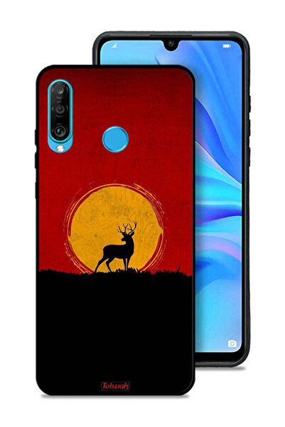Tolwak غطاء حماية لهاتف هواوي بي 30 لايت بتصميم غزال وقمر