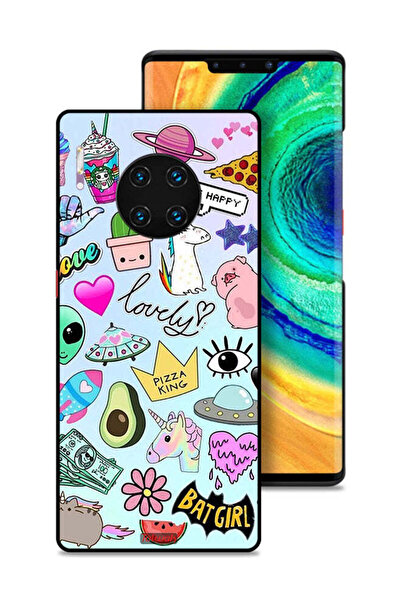 Tolwak غطاء حماية لهاتف هواوي ميت 30 برو بملصقات جميلة