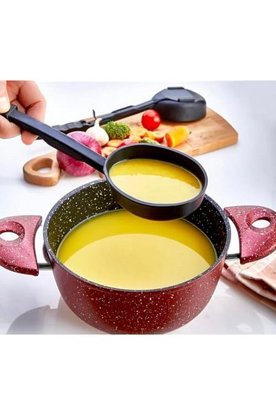 Mena Rise Şirinshop 3 in 1 Heat Resistant Fireproof Non-Stick Serving Set Ladle Colander Spoon Serving