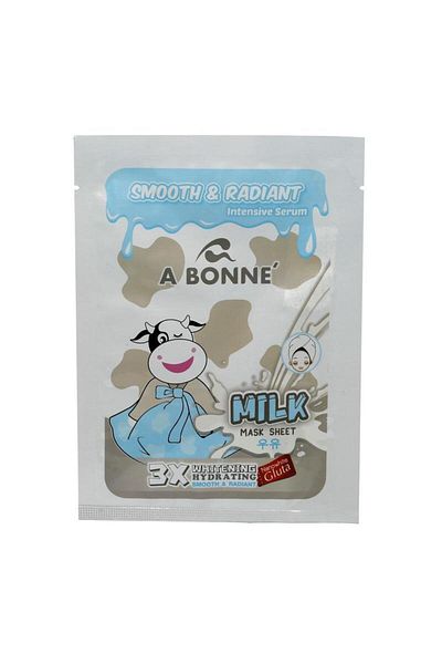 A bonne Milk Sheet Mask for Moisturizing and Lightening the Skin - 20g