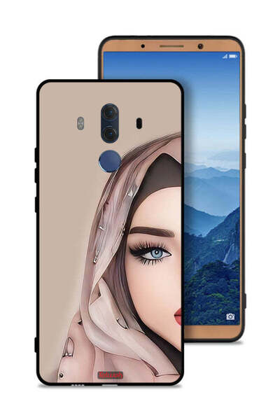 Tolwak غطاء حماية لهاتف هواوي ميت 10 برو بتصميم فتاة نصف وجه