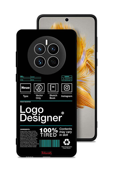 Tolwak غطاء حماية لهاتف هواوي ميت 50 مع ملصق شعار مصمم