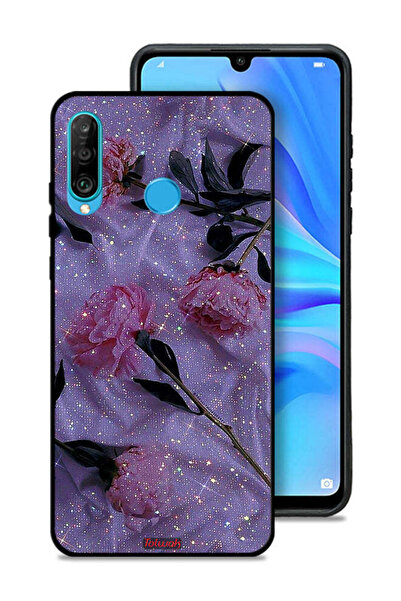 Tolwak غطاء حماية لهاتف هواوي نوفا 4e بنقشة ورود لامعة