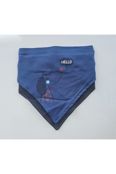 Kids 2'li %100 Organik Pamuk Iki Çıtçıtlı Bebek Salya Önlük & Fular