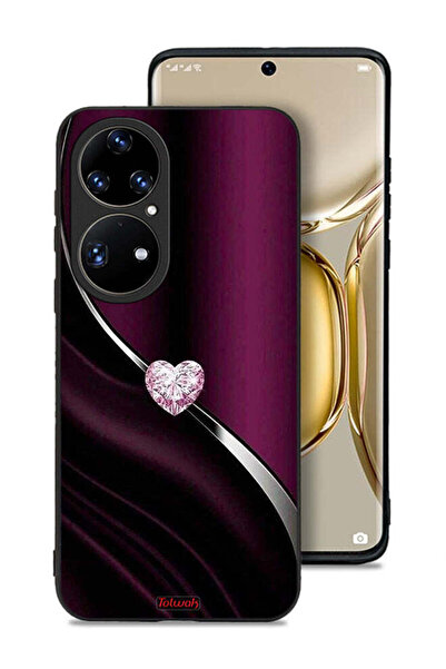 Tolwak غطاء حماية لهاتف هواوي P50 Pro بتصميم قلب ماسي