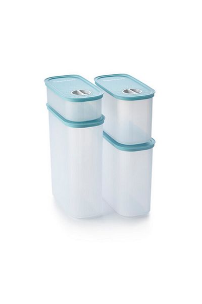 Tupperware 4-Piece Durable and Airtight Plastic Time Reminder Container Set
