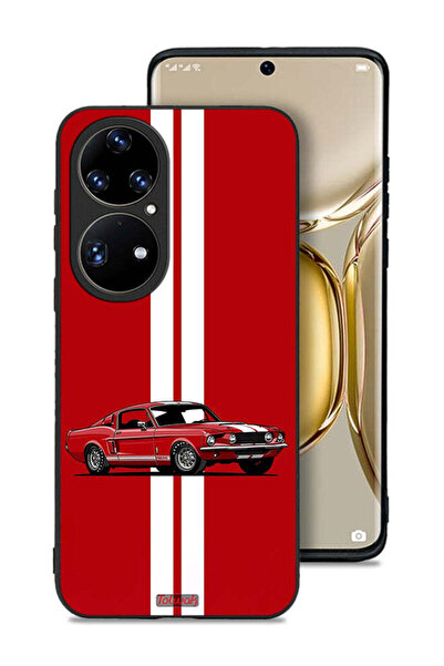 Tolwak Huawei P50 Pro Protective Case Cover Vintage Car Abstract Art