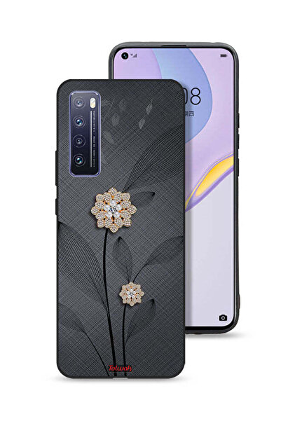 Tolwak غطاء حماية لهاتف هواوي نوفا 7 5G برسومات زهور ماسية