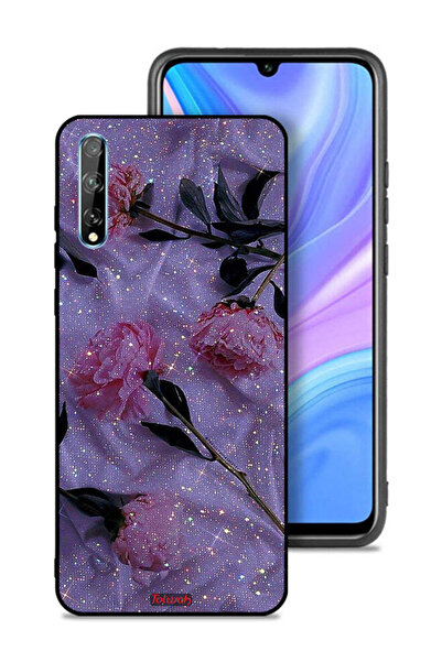 Tolwak غطاء حماية لهاتف هواوي بي سمارت إس بنقشة ورود لامعة