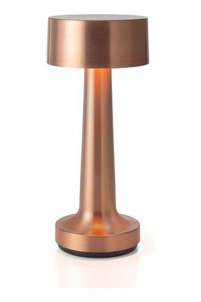COOYA Decorative LED Table Lamp Rose Gold, Modern Design, Dimmable Lighting for Living Room/Bedroom
