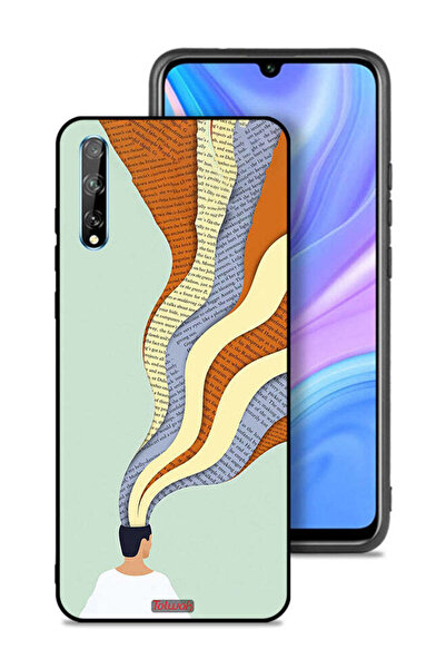 Tolwak غطاء حماية لهاتف هواوي بي سمارت إس - تصميم فني مع رسومات داتا إن مايند