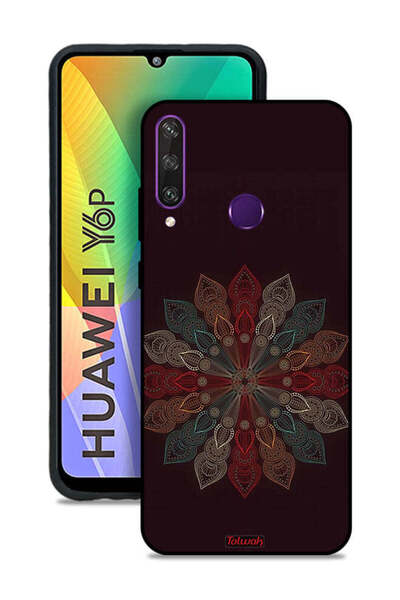 Tolwak غطاء حماية لهاتف هواوي Y6p بتصميم زهرة ماندالا