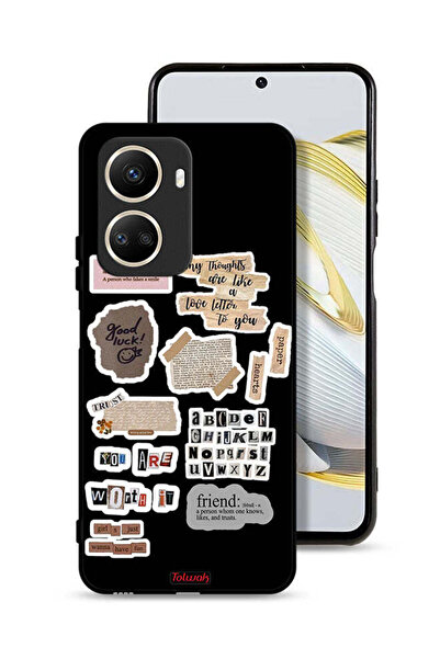 Tolwak غطاء حماية لهاتف هواوي نوفا 10 إس إي، ملصقات اقتباسات الحظ السعيد