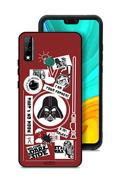 Tolwak غطاء حماية لهاتف Huawei Y8s ملصق "مرحبًا بكم في الجانب المظلم"