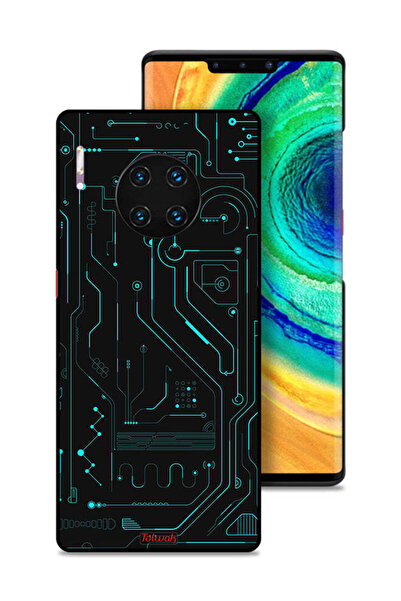 Tolwak غطاء حماية لهاتف هواوي ميت 30 برو - دوائر فنية رقمية - شاشة متعددة