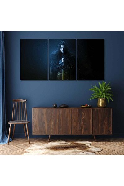 4gdran Three Game of Thrones canvas paintings with hidden wooden frame