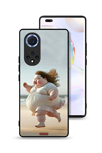 Tolwak غطاء حماية لهاتف Honor 50 Pro بتصميم فتاة سمينة تركض
