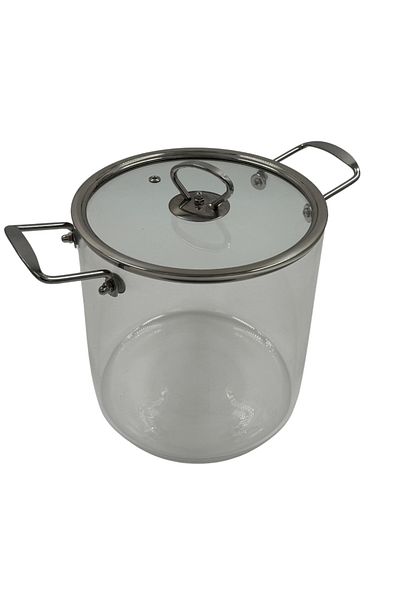 ZanaCasei Transparent Borosilicate Glass Pot 5 with Lid – Home Fairy, Modern, Heat Resistant