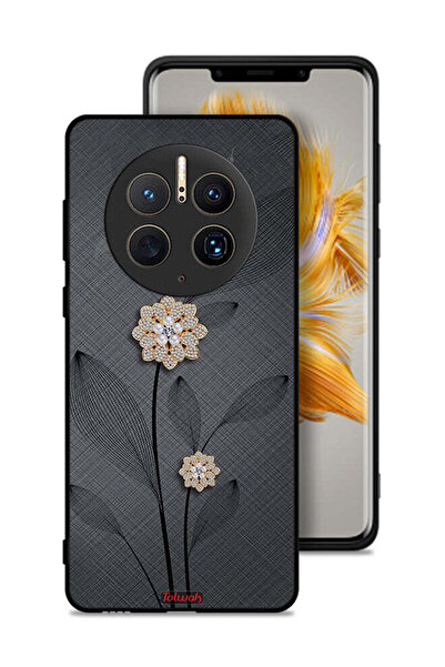 Tolwak غطاء حماية لهاتف هواوي ميت 50 برو بتصميم زهور ماسية