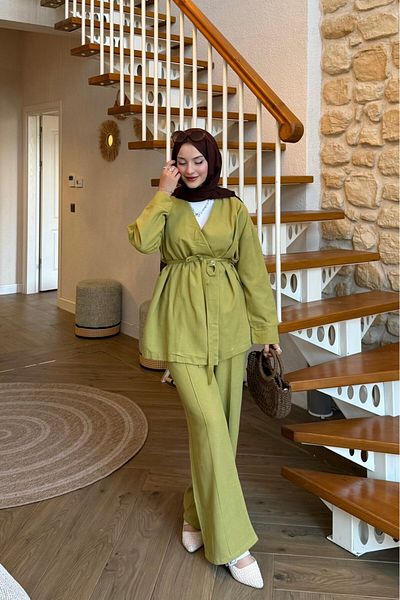 lurex moda Single Button Linen Suit