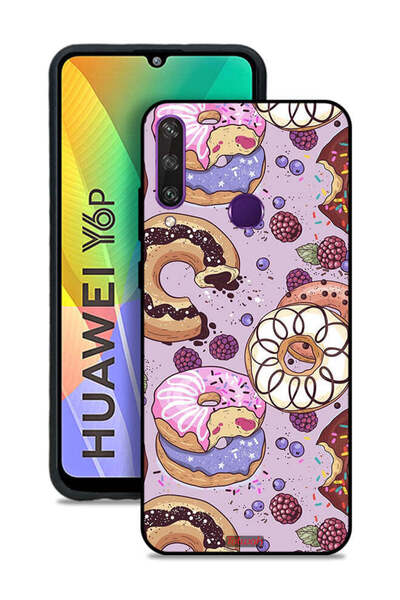 Tolwak غطاء حماية لهاتف هواوي Y6p برسومات دونات فنية