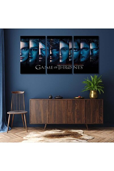 Marktna ثلاث لوحات قماشية بتصميم مسلسل Game of thrones مع برواز خشبي مخفي
