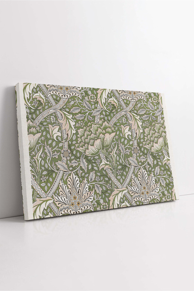 KOSS Dijital Διακοσμητικός καμβάς με πράσινο σχέδιο William Morris, ζωγραφική...