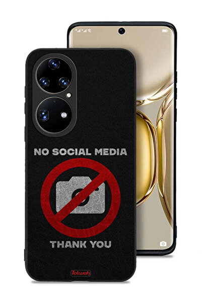 Tolwak غطاء حماية لهاتف هواوي P50 Pro لا يوجد وسائل تواصل اجتماعي شكرًا لك