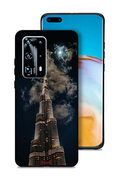 Tolwak غطاء حماية لهاتف هواوي بي 40 برو بلس 5G برج خليفة في الليل