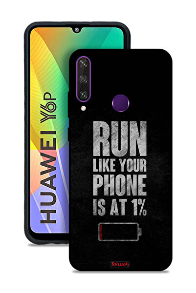 Tolwak غطاء حماية لهاتف هواوي Y6p، اركض كما لو أن هاتفك يعمل بنسبة 1%