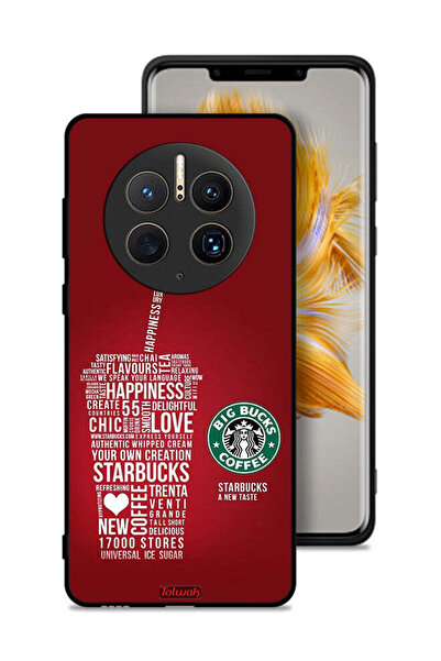 Tolwak Huawei Mate 50 Pro Protective Case Cover Coffee Sticker