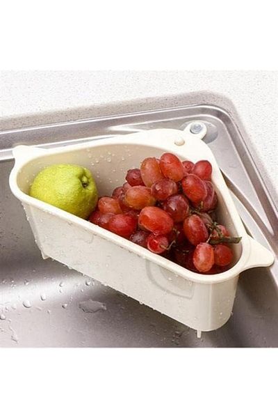Mena Rise Şirinshop Sink Strainer, Triangle Shape, 27 cm X 15 cm X 8 Cm, Plastic 1108107