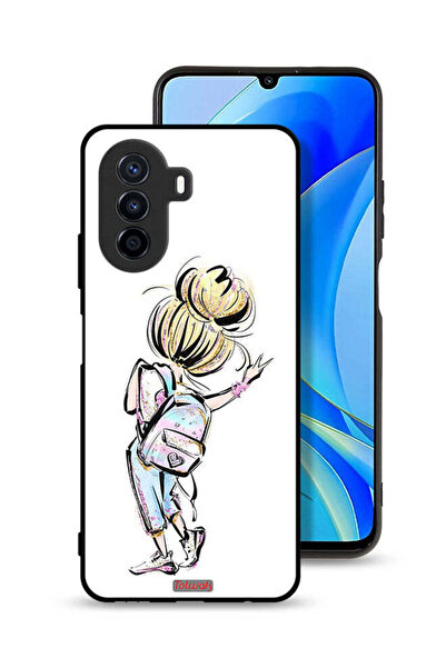 Tolwak غطاء حماية لهاتف هواوي نوفا Y70 بطبعة فتاة العودة إلى المدرسة