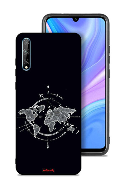 Tolwak غطاء حماية لهاتف هواوي Y8p بتصميم فن البوصلة