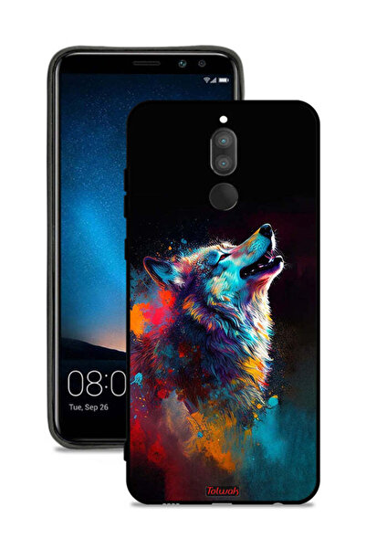 Tolwak غطاء حماية لهاتف هواوي ميت 10 لايت بتصميم ذئب ملون
