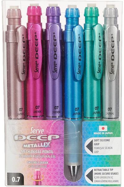 Mena Rise ShirinShop Deep M.Pencil Metallic 6 Pack Pet 1108107