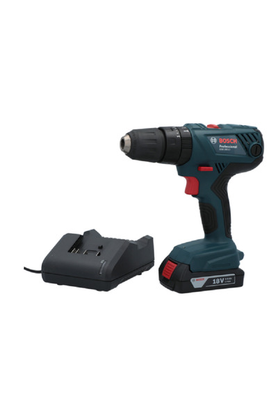 Bosch Cordless Hammer Drill with 2 x 2.0Ah Battery and Charger Blue and Black