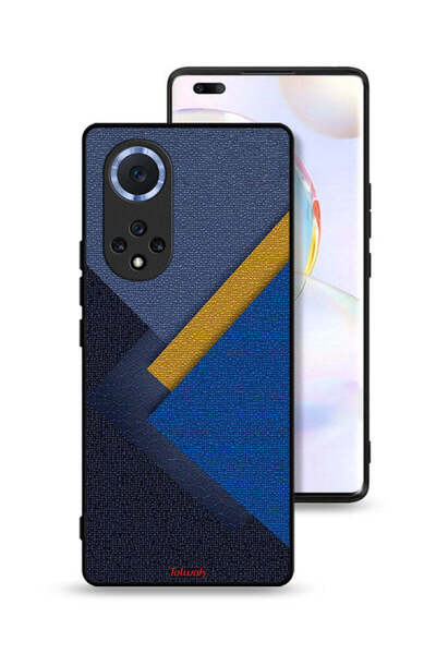 Tolwak غطاء حماية لهاتف هواوي نوفا 9 برو بنقشة مثلثات جلدية