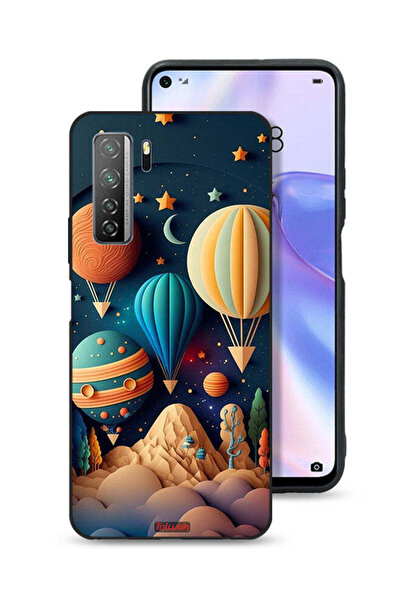 Tolwak غطاء حماية لهاتف هواوي P40 لايت 5G، تصميم بيراشوت آرت