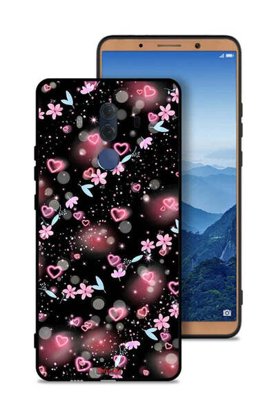 Tolwak غطاء حماية لهاتف هواوي ميت 10 برو برسومات قلوب وزهور صغيرة