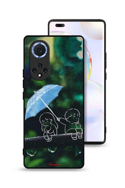Tolwak غطاء حماية لهاتف Honor 50 Pro بنقشة زوجين من الفن التجريدي