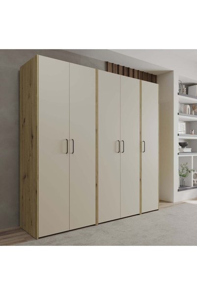 haaus.ro Dressing haaus Malmo V1, Stejar Artisan/Argila, L 200 cm