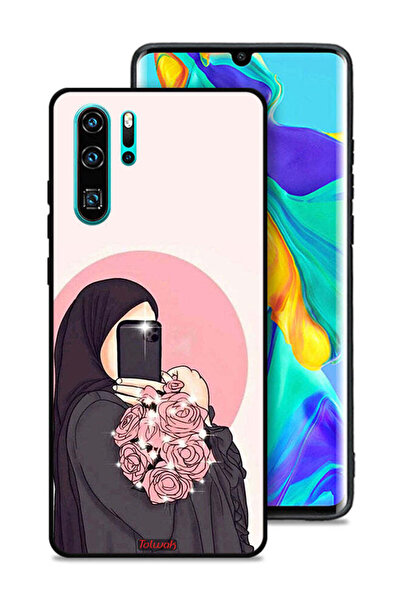 Tolwak غطاء حماية لهاتف هواوي P30 Pro بتصميم فن التقاط صور سيلفي مع حمل الزهور