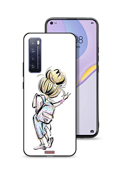 Tolwak غطاء حماية لهاتف هواوي نوفا 7 5G، رسمة فتاة العودة إلى المدرسة