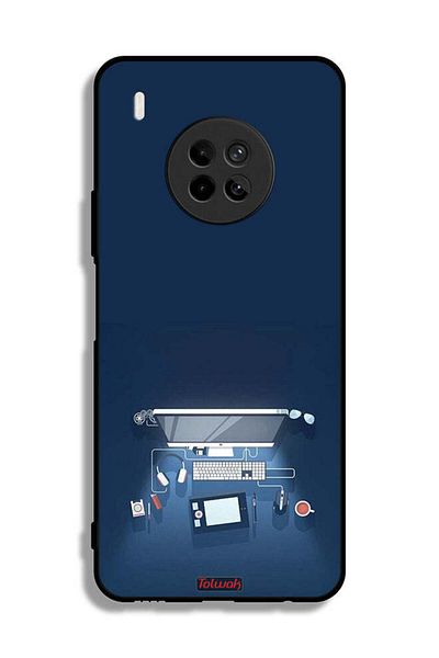 Tolwak Huawei Y9a Protective Case Cover Computer Desk Art