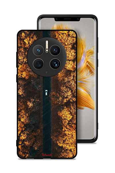 Tolwak غطاء حماية لهاتف هواوي ميت 50 برو بتصميم طريق في أشجار الخريف