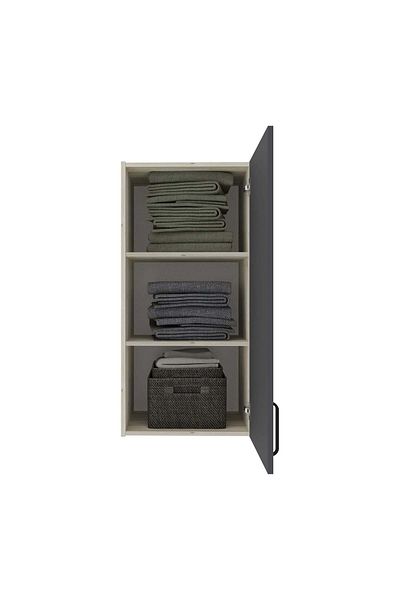 haaus.ro Dulap suspendat haaus Malmo, 1 Usa, Stejar Alb/Antracit, 50 x 42 x 104 cm