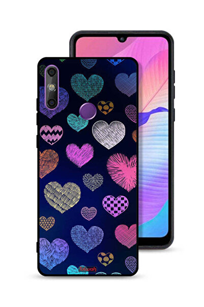 Tolwak غطاء حماية لهاتف هواوي إنجوي 20 بنقشة قلوب حجرية