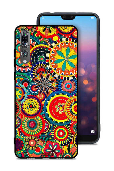 Tolwak غطاء حماية لهاتف هواوي بي 20 برو بنمط ماندالا ملون